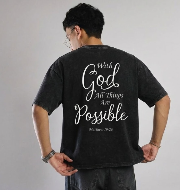 Matthew 19:26 Cotton T-Shirt